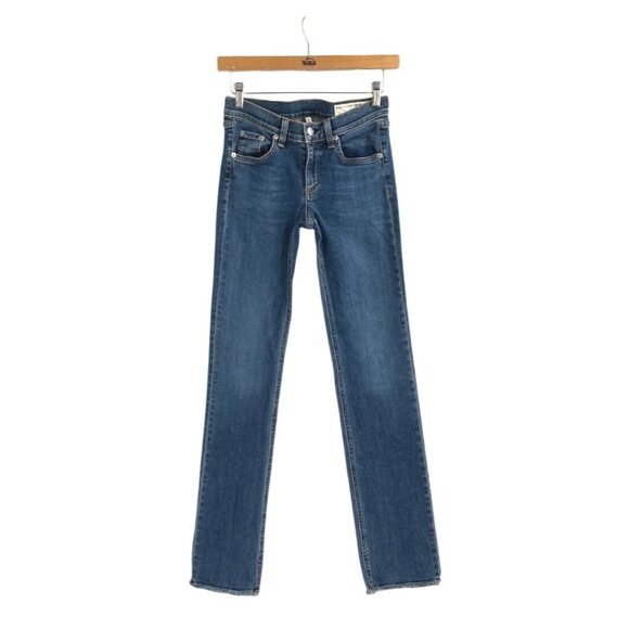 rag & bone Denim - NWT Rag & Bone Womens Straight Leg Low Rise Jeans Size 26 Clean La Paz Blue